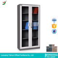 Cheap price 2 door sliding glass storage file office cabinet